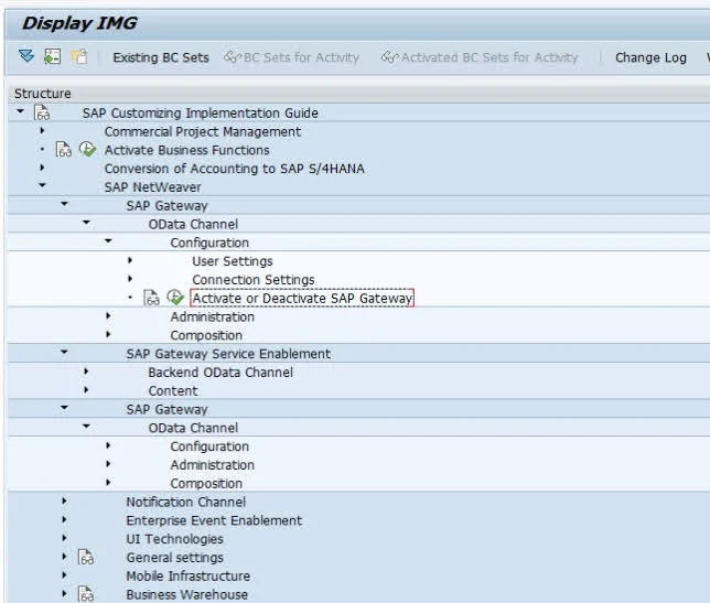 SPRO for OData