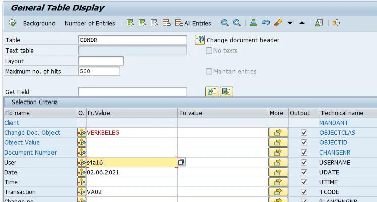 SE16N Transaction for CDHDR