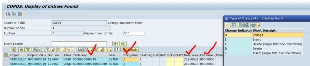 CDPOS Table structure