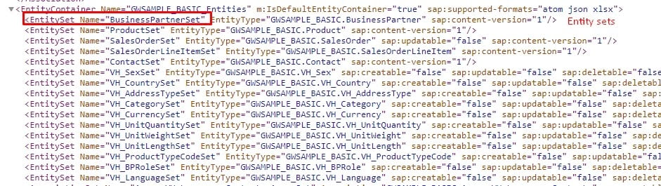 Entity Type in OData