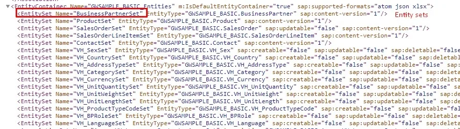 Entity Type in OData