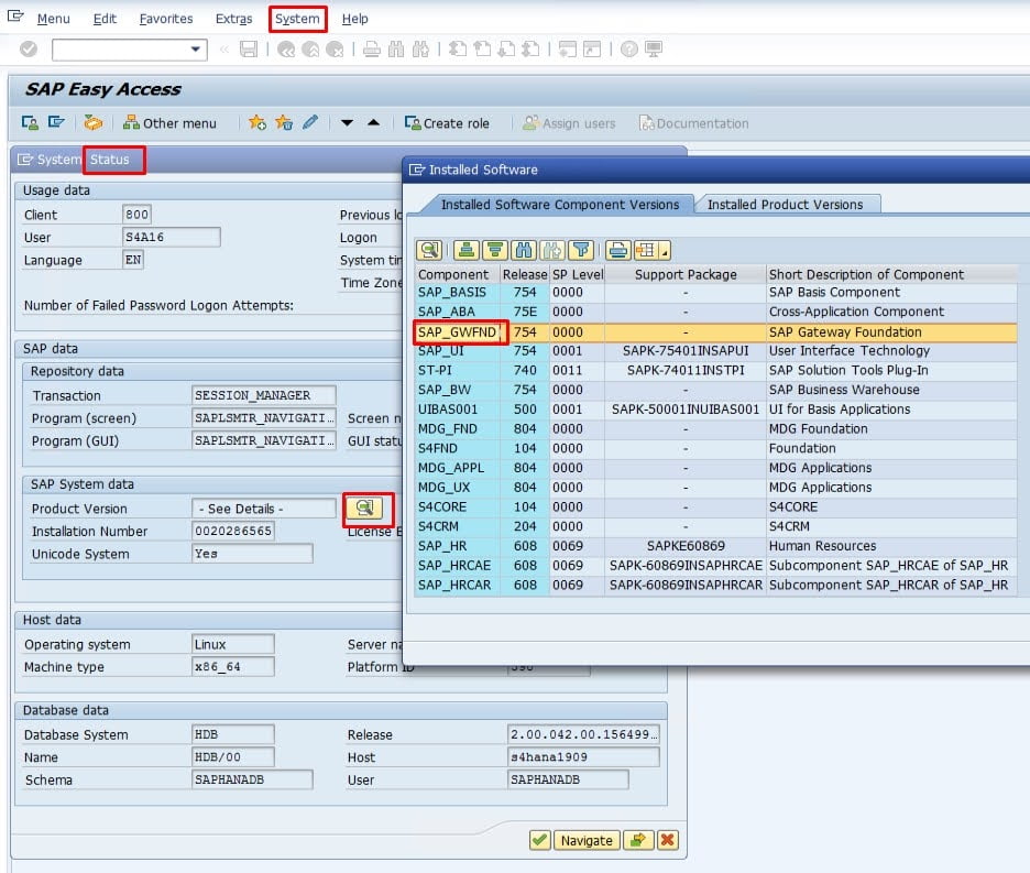 System Component for Gateway