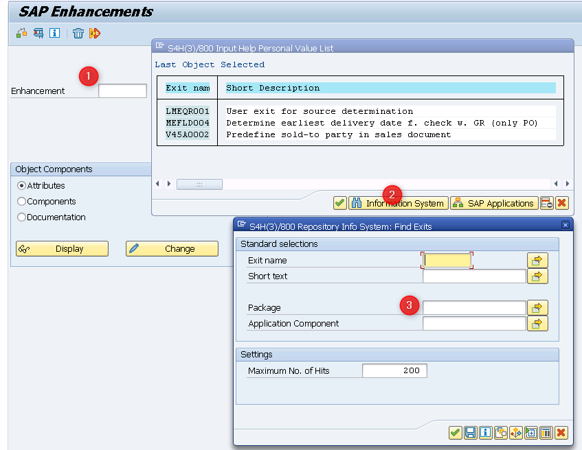 find customer exit in SMOD