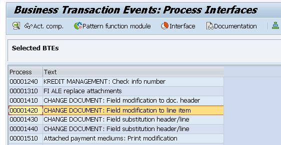 Process interface