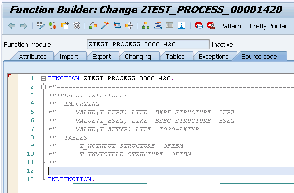 BTE function module